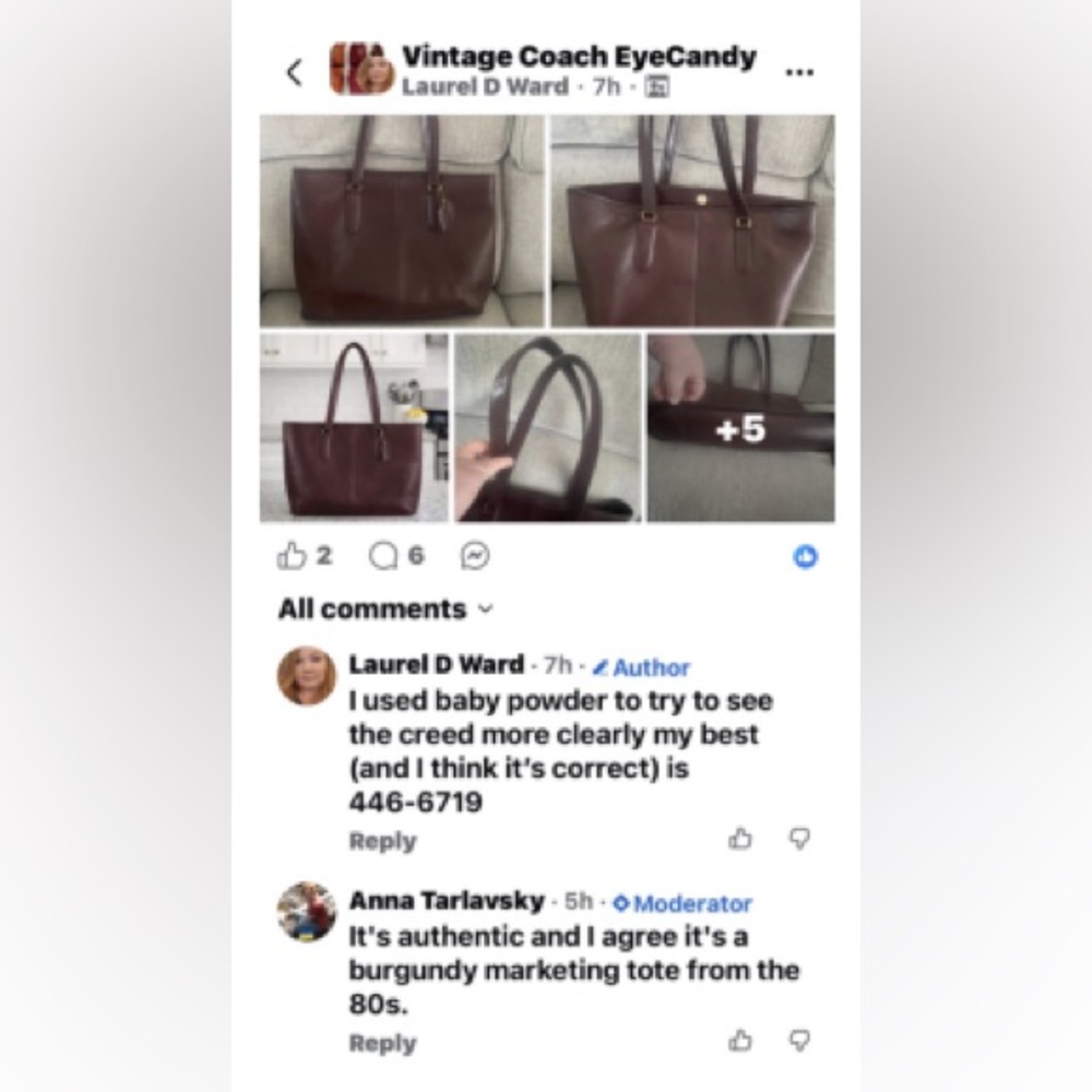 Coach Vintage NYC Marketing Tote Glove Tanned Leather Burgundy Shopper 1980’s - Picture 12 of 12
